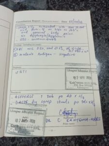 Medical examination results