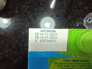 Best Before data of Milk